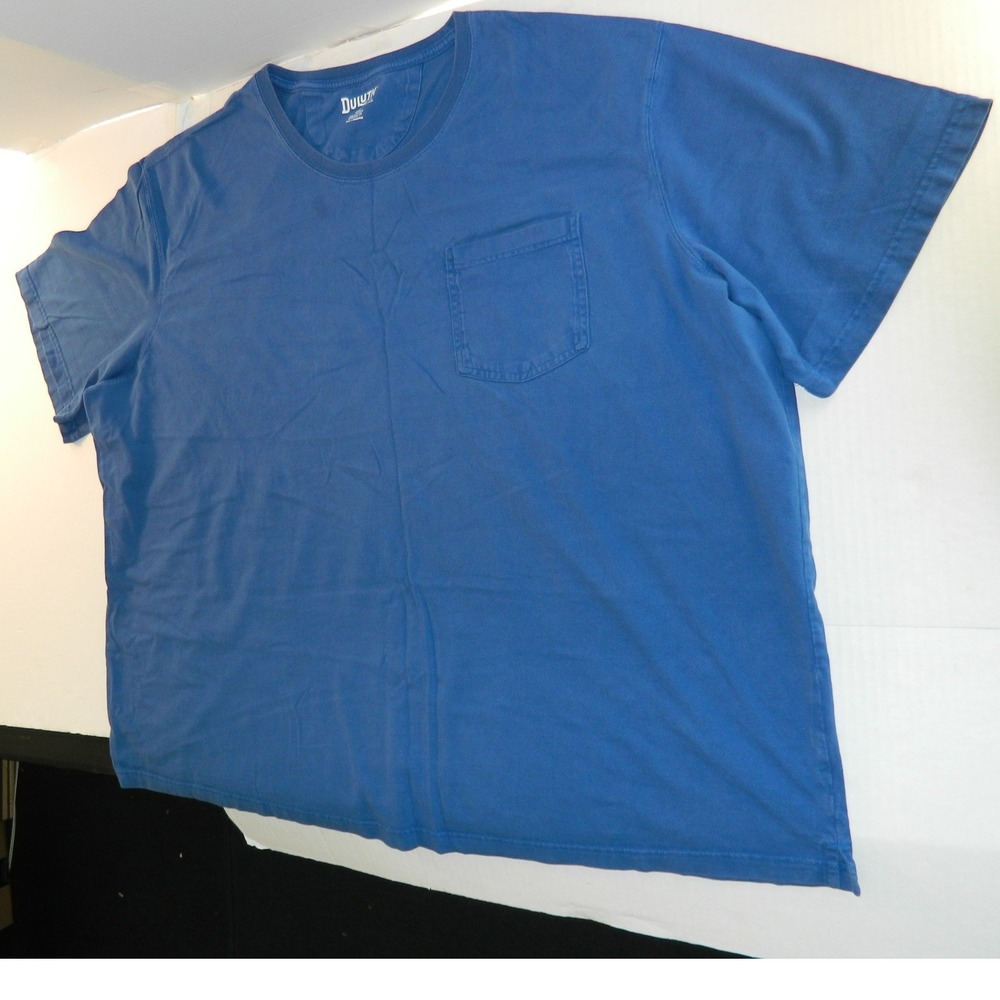 Duluth Trading Co Pocket Tee Mens 4XL Blue Relaxed Fit Longtail Tee Short Sleeve